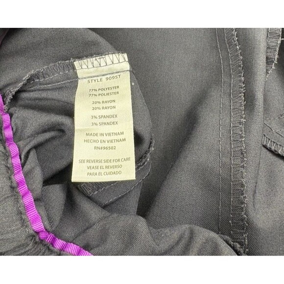 Healing Hands Purple Label Taylor Scrub Pants Pewter Gray Flare Leg Small Tall - Picture 16 of 16
